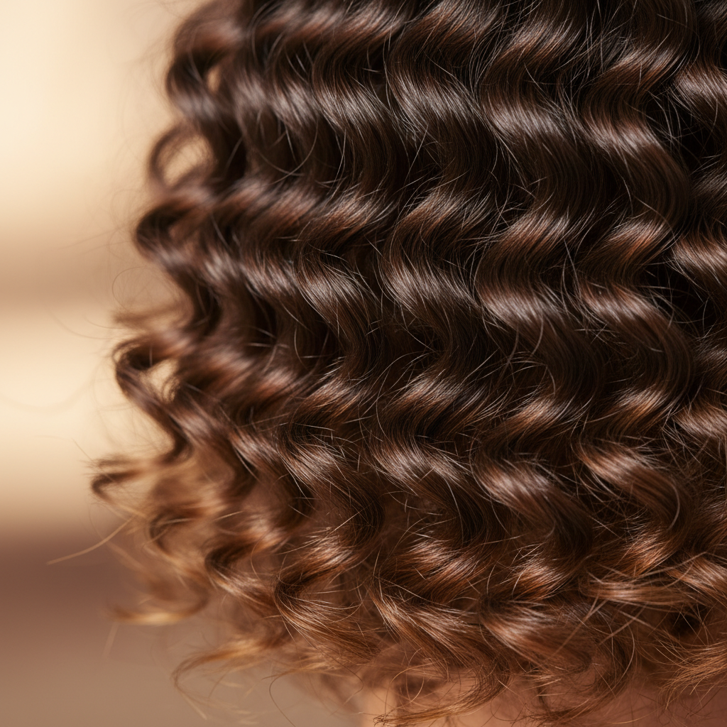 Dettaglio curl pattern perfetto con definizione, elasticità e tenuta flessibile