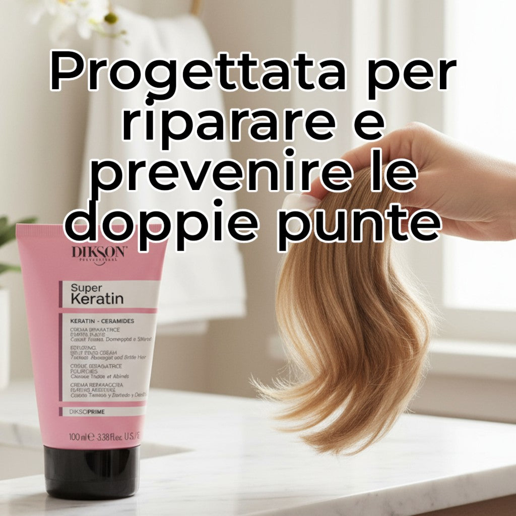 crema riparatrice con cheratina per capelli doppie punte - dikson prime KMdiKP