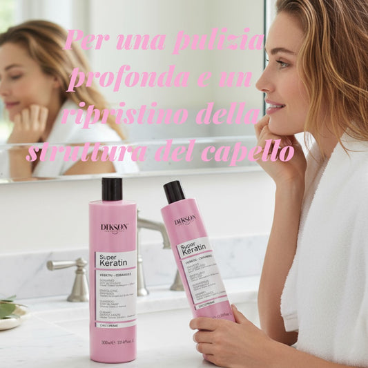 super cheratina: shampoo detergente e rivitalizzante per capelli - diksoprime KMdiKP