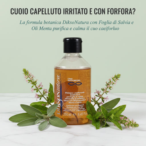 Shampoo Antiforfora Naturale Bio DiksoNatura - Salvia e Menta 100%