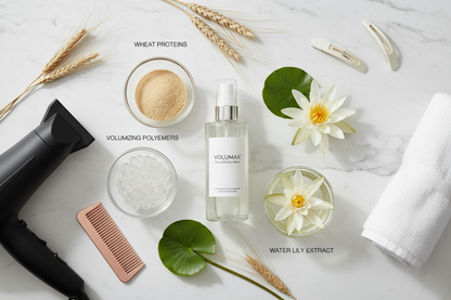 Ingredienti volume boost: proteine del grano, estratto di ninfea e polimeri volumizzanti