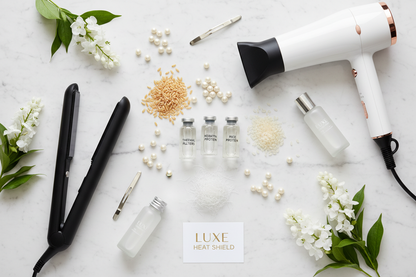 Ingredienti heat shield: filtri termici professionali, cheratina e proteine di riso