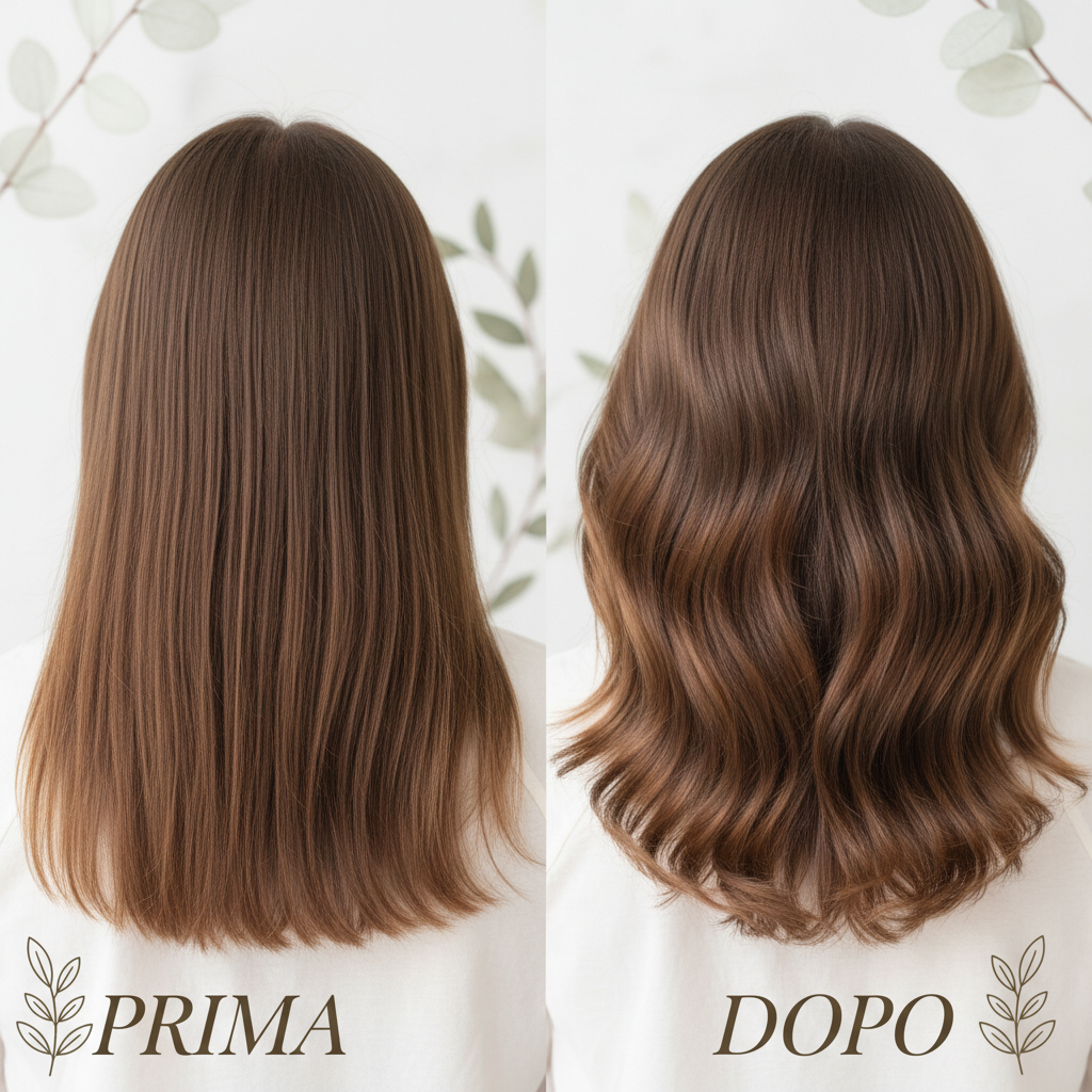 Trasformazione capelli fini prima e dopo con Kit DiksoNatura - da capelli piatti a capelli voluminosi naturali