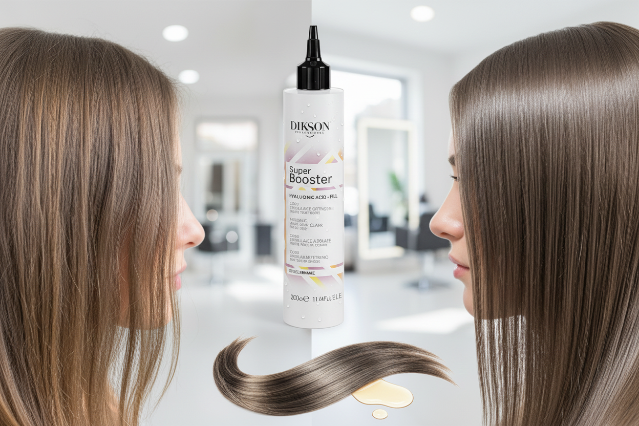 Prima e dopo trattamento lamellare - capelli danneggiati vs riparati con mirror shine