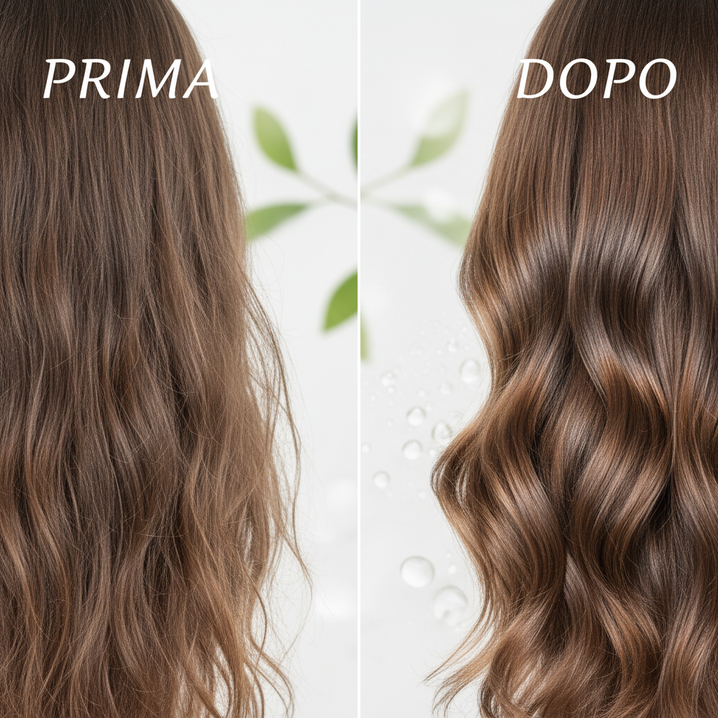 Trasformazione capelli secchi prima e dopo con Kit DiksoNatura - da capelli secchi a capelli idratati naturali