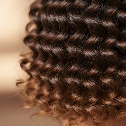 Dettaglio curl pattern perfetto con definizione, elasticità e tenuta flessibile