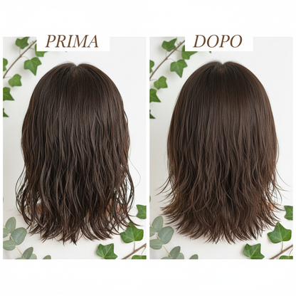 Trasformazione capelli grassi prima e dopo con Shampoo DiksoNatura - da capelli oleosi a capelli freschi e voluminosi