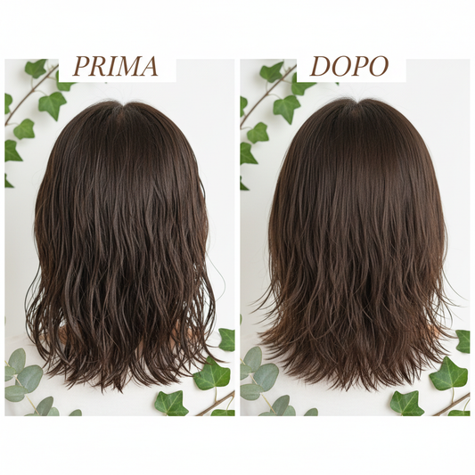 Trasformazione capelli grassi prima e dopo con Shampoo DiksoNatura - da capelli oleosi a capelli freschi e voluminosi