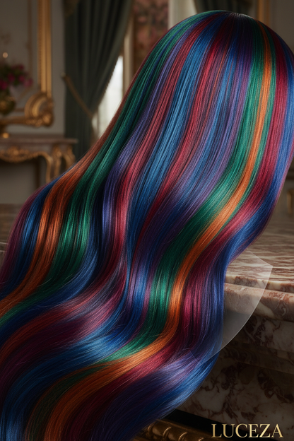 Capelli colorati vibranti e protetti dopo trattamento - risultato professionale