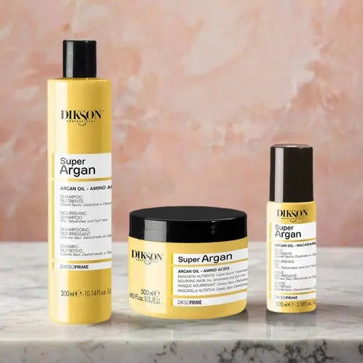 super argan: kit nutrizione, idratazione e luminosità per capelli - diksoprime KMdiKP